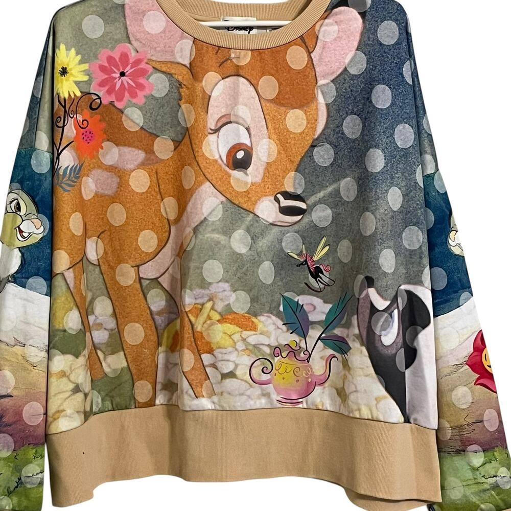 Disney Bambi and Friends Crewneck Sweater Sweatshirt - Picture 2 of 7